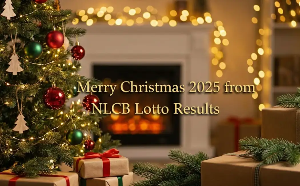 Merry Christmas 2025 from NLCB Lotto Results festive holiday image
